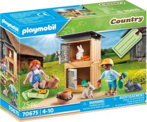 Playmobil set de regalo alimentar conejos