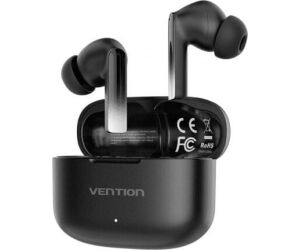 Auriculares Bluetooth Vention ELF E04 NBIB0 con estuche de carga/ Autonoma 6h/ Negros