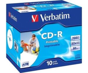 CD-R Verbatim AZO Imprimible 52X/ Caja-10uds