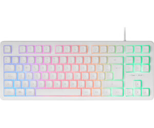 Teclado Hibrido Mecanico F-rgb Mk023es Blanco Mars Gaming