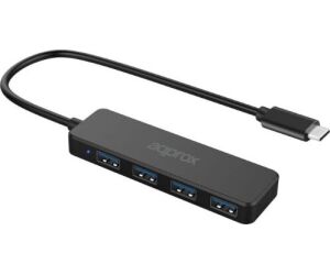 Hub 4 Puertos Usb 3.0 A Type-c Negro Approx