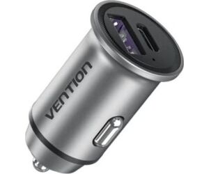 Cargador de Coche Vention FFFH0/ 1xUSB-Tipo C/ 1xUSB/ 30W