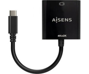 Conversor HDMI 4K 30Hz Aisens A109-0684/ HDMI Hembra - USB Tipo-C Macho/ 15cm/ Negro