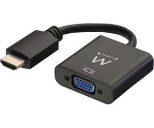 Ewent EW9864 adaptador de cable de vídeo 0,2 m HDMI VGA, 3.5mm Negro