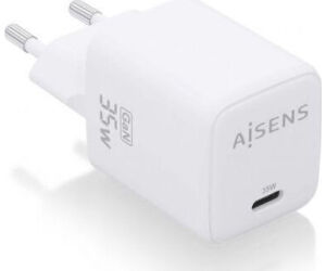 Cargador Gan de Pared Aisens ASCH-35W1P016-W/ 1xUSB Tipo-C/ 35W