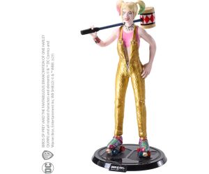 Figura the noble collection bendyfigs dc comics aves de presa harley quinn con mazo