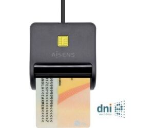 Lector de DNI Aisens ASCR-SN01-BK/ Negro