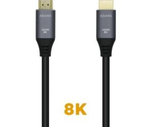 Cable HDMI 2.1 8K Aisens A150-0429/ HDMI Macho - HDMI Macho/ 3m/ Gris Negro