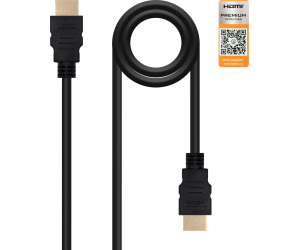 Cable de vdeo HDMI 2.0 4K-HDMI M/M 0.5m. Negro