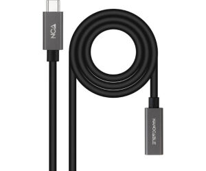 Nanocable Cable Prolongador USB-C 3.2 Gen2x2 20Gbps 3A, 4K/60Hz, USB-C/M-USB-C/H, Negro, 2 m