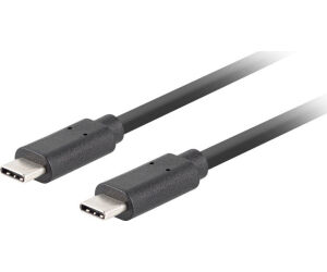 Cable usb tipo c lanberg 1.8m - macho - macho - negro