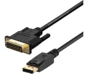 Cable Conversor Aisens A125-0366/ DisplayPort Macho - DVI Macho/ Hasta 5W/ 2300Mbps/ 2m/ Negro