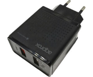 Cargador Usb De Viaje/pared Dual Quick Charge 3.0  Negro Approx