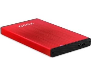 Caja Externa Tooq Tqe-2527r 2,5" 9,5 Mm Sata Usb 3.0/3.1 Rojo