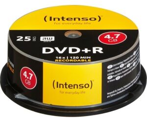 Intenso DVD+R 4.7GB 16x Tarrina 25Uds