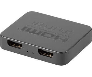 Splitter video lanberg hdmi a 2 x hdmi 4k + micro usb negro