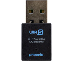 Nano adaptador phoenix receptor de red wifi bluetooth 2 en 1 650mbps dual band