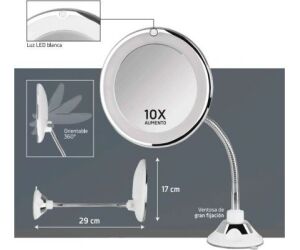 Espejo Cosmtico de Pared con Luz Orbegozo ESP 1020/ Telescpico/ 17cm