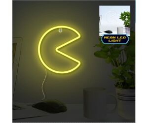 Lmpara de pared paladone pac - man luz led neon