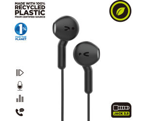 Auriculares Intrauditivos Muvit For Change MCHPH0001/ con Micrfono/ Jack 3.5/ Negros