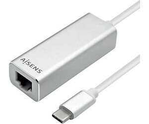 Adaptador USB Tipo-C - RJ45 Aisens A109-0341/ 1000Mbps/ USB Tipo-C Macho - RJ45 Hembra