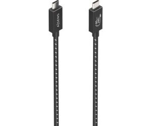 Cable USB 4.0 Tipo-C Aisens A156-0867/ USB Tipo-C Macho - USB Tipo-C Macho/ Hasta 240W/ 1m/ Gris