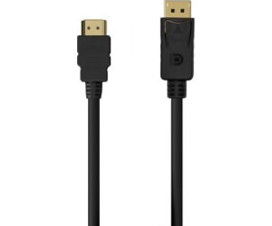 Cable Conversor Aisens A125-0551/ DisplayPort Macho - HDMI Macho/ Hasta 5W/ 2300Mbps/ 1.5m/ Negro