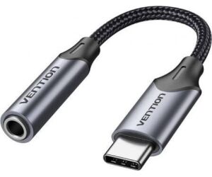 Adaptador Audio Vention BGMHA/ Jack 3.5 Hembra - USB Tipo-C Macho/ 10cm/ Gris