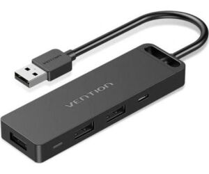 HUB 6 PUERTOS 2.0 USB 3xUSB 1xMICROUSB PD 1xLECTOR TARJETAS NEGRO VENTION