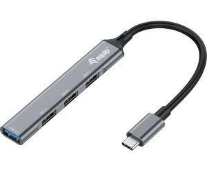 Hub usb tipo c equip life 1 x usb tipo c - 3 x usb 2.0 - aluminio