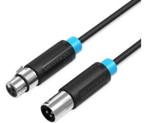 Cable Audio Estereo Xlr/m Xlr/h 5 M Negro Vention