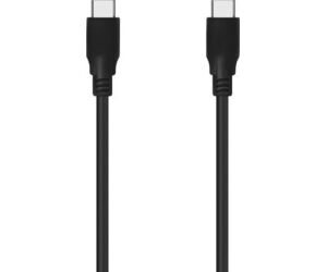 Cable USB 3.2 Tipo-C Aisens A107-0704 20GBPS 5A 100W/ USB Tipo-C Macho - USB Tipo-C Macho/ Hasta 100W/ 2500Mbps/ 2m/ Negro