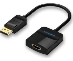 Conversor Vention HBGBB/ DisplayPort Macho - HDMI Hembra/ 15cm/ Negro