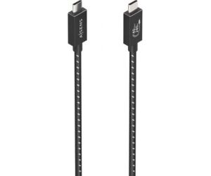 Cable USB 4.0 Tipo-C Aisens A156-0866/ USB Tipo-C Macho - USB Tipo-C Macho/ Hasta 240W/ 40Gbps/ 50cm/ Gris