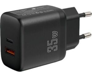 Cargador Leotec 35w 1 Usb C Pd+1 Usb A Negro Compatible Con Apple Y Samsung