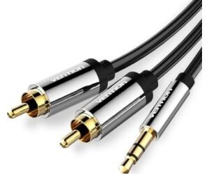 CABLE AUDIO ESTEREO JACK 3.5/M 2xRCA/M 10 M NEGRO VENTION