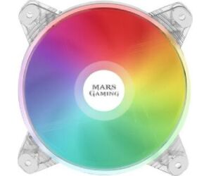 Ventilador Auxiliar Led 120mm Transparente Rgb Mars Gaming