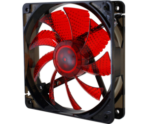 Ventilador Caja Nox Cool Fan Led 120mm Negro Led Rojo