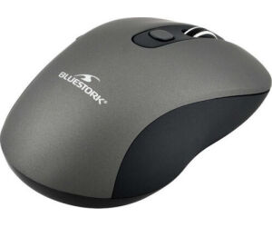 Bluestork Raton Inalambrico - 2,4 Ghz - 6 Botones - Gris Metalico (m-wl-off60-black)