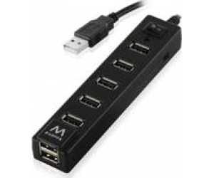 Concentrador Usb-a De Alta Velocidad Usb 2.0 De 7 Puertos Interruptor On/off