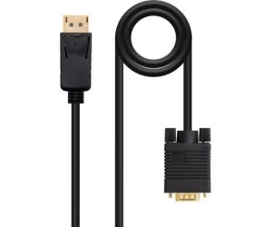 Cable Conversor Nanocable 10.15.4401/ DisplayPort Macho - VGA Macho/ 1m/ Negro