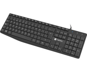 Teclado Natec Nautilus Slim Layout 106 Teclas Negro