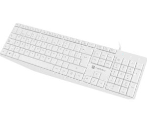 Teclado Natec Nautilus Slim Layout 106 Teclas Blanco