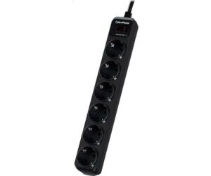 Regleta con interruptor Cyberpower B0620SC0-DE/ 6 Tomas de corriente/ Cable 1.8m/ Negra