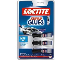 Pegamento en Tubo Loctite Super Glue-3 Mini Trio/ 3 x 1g