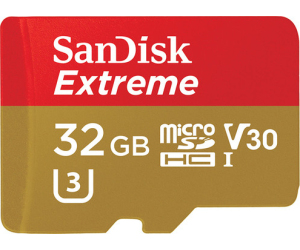 Tarjeta de Memoria SanDisk Extreme 32GB microSD HC UHS-I con Adaptador/ Clase 10/ 100MBs