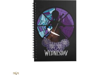 Libreta cinereplicas wednesday addams -  miercoles y violonchelo