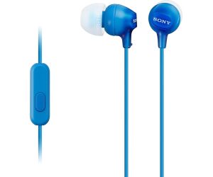 Auriculares sony mdr - ex15apb boton azul - microfono