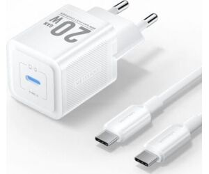 Cargador Gan de Pared Vention TZ-FEPW0-EU-01/ 1xUSB Tipo-C + Cable USB Tipo-C/ 20W