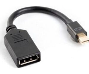 Adaptador lanberg mini displayport macho a displayport hembra cable 10 cm negro